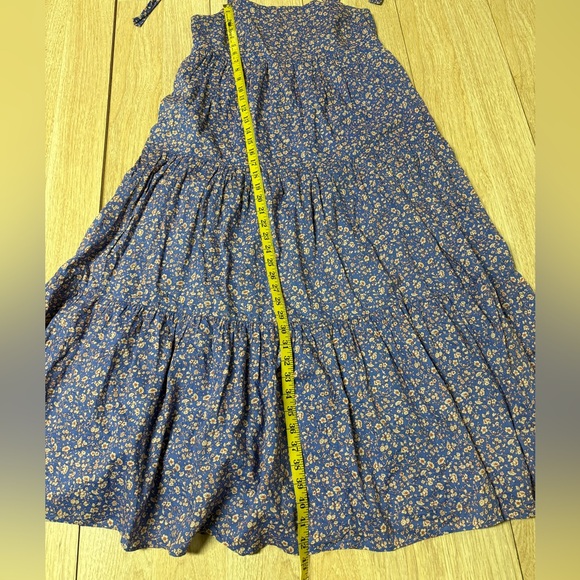 Madewell Petite Tie-Strap Tiered Midi Dress in Summer Vines - Picture 5 of 11